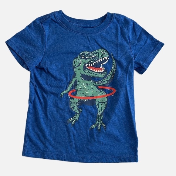 CAT & JACK Hula Hooping T-Rex  Boy’s Tee - 2T - Picture 4 of 11